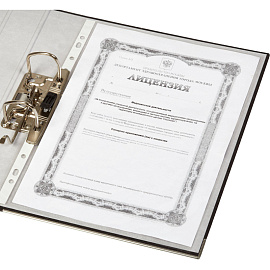 Папка-регистратор Комус 50 мм чёрная бумага с защитным уголком