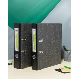 Папка-регистратор Комус 50 мм чёрная бумага с защитным уголком