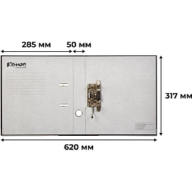 Папка-регистратор Комус 50 мм чёрная бумага с защитным уголком