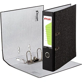 Папка-регистратор Комус 75 мм чёрная бумага с защитным уголком