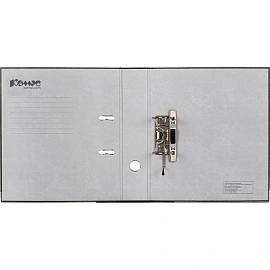 Папка-регистратор Комус 75 мм чёрная бумага с защитным уголком