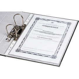 Папка-регистратор Комус 75 мм чёрная бумага с защитным уголком