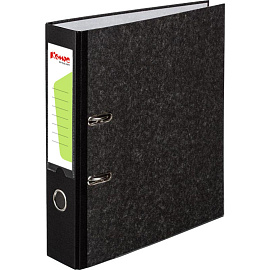 Папка-регистратор Комус 75 мм чёрная бумага с защитным уголком
