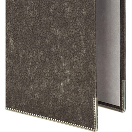 Папка-регистратор Комус 75 мм чёрная/синяя бумага с защитным уголком