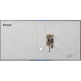 Папка-регистратор Комус 75 мм чёрная/синяя бумага с защитным уголком