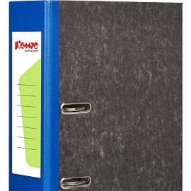 Папка-регистратор Комус 75 мм чёрная/синяя бумага с защитным уголком