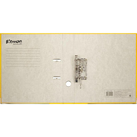 Папка-регистратор Комус Экономи 50 мм жёлтая бумвинил/бумага с защитным уголком