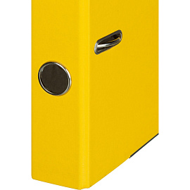 Папка-регистратор Комус Экономи 50 мм жёлтая бумвинил/бумага с защитным уголком