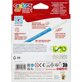 Фломастеры Carioca Joy 12 цветов с вентилируемыми колпачками смываемые фото Фломастеры Carioca Joy 12 цветов с вентилируемыми колпачками смываемые