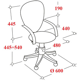 Кресло офисное Easy Chair 396 LT оранжевое/черное (сетка/ткань, пластик)