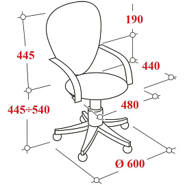 Кресло офисное Easy Chair 396 LT оранжевое/черное (сетка/ткань, пластик)