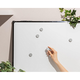 Магнитный держатель для досок неодимовый супермощный 30 мм (5 штук в упаковке) серый Attache