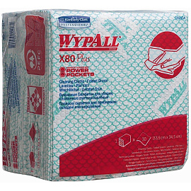 Материал протирочный нетканый WypAll X80 Plus зеленый 30л/уп 19154 (KFC)