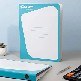 Скоросшиватель картонный Комус А4 до 300 листов голубой (плотность 450 г/кв.м)