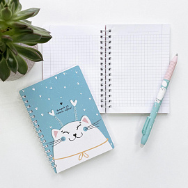 Блокнот Be Smart Mur-Mur А6 80 листов разноцветная в клетку на спирали (102х142 мм)