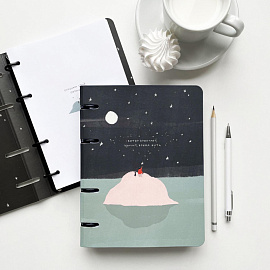 Тетрадь на кольцах со сменным блоком Be Smart Soul А5 120 листов с рисунком в клетку с перфорацией, матовая ламинация