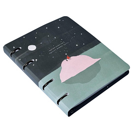 Тетрадь на кольцах со сменным блоком Be Smart Soul А5 120 листов с рисунком в клетку с перфорацией, матовая ламинация