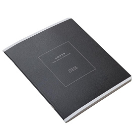 Тетрадь общая Be Smart Notes А5 48 листов в клетку на скрепке (обложка черная, матовая ламинация)