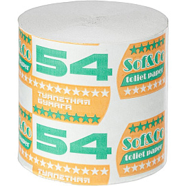 Бумага туалетная 1-слойная серая без втулки (56 рулонов в упаковке)