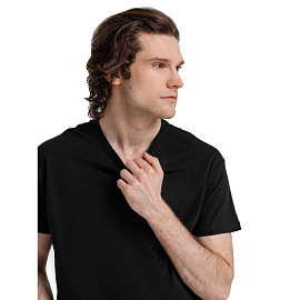 Футболка Imperial 190 черная короткий рукав 100% хлопок (размер XXL)