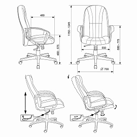 Кресло для руководителя Бюрократ Т-898AXSN/#B черное 3C11 (ткань, пластик) фото Кресло для руководителя Бюрократ Т-898AXSN/#B черное 3C11 (ткань, пластик)