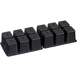 Кассета для рассады на 12 ячеек InGreen зелёная (40x17.4x13 см)