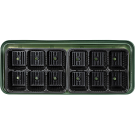 Кассета для рассады на 12 ячеек InGreen зелёная (40x17.4x13 см)