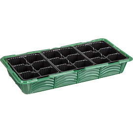 Кассета для рассады на 18 ячеек InGreen зелёная (45.5x21.5x13 см)
