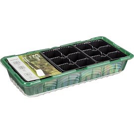 Кассета для рассады на 18 ячеек InGreen зелёная (45.5x21.5x13 см)