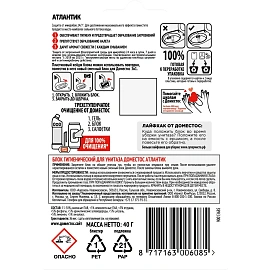 Блок для унитаза гигиенический Domestos Атлантик 3в1