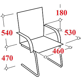 Конференц-кресло Everprof Visit черное/хром (сетка/ткань, металл хромированный)