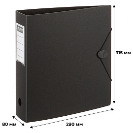 Папка-регистратор Attache 80 мм чёрная полифом