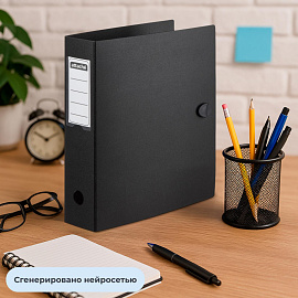 Папка-регистратор Attache 80 мм чёрная полифом