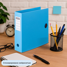 Папка-регистратор Attache 80 мм голубая полифом
