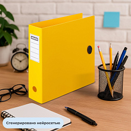 Папка-регистратор Attache 80 мм желтая полифом