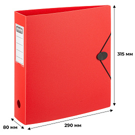 Папка-регистратор Attache 80 мм красная полифом