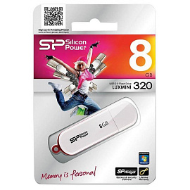 Флешка USB 2.0 8 ГБ Silicon Power Luxmini 320 (SP008GBUF2320V1W)
