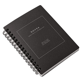 Блокнот Be Smart Notes 100х140 мм 120 листов черный в клетку на спирали