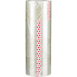 Клейкая лента упаковочная 72 мм х 66 м 45 мкм прозрачная (4 штуки в упаковке)