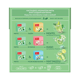 Чай травяной Tess Коктейль Бокс № 1 20 пирамидок (мята, липа, цедра цитрусовых)