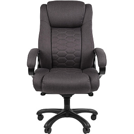 Кресло для руководителя Комус Мебель 691 серое (ткань, пластик)