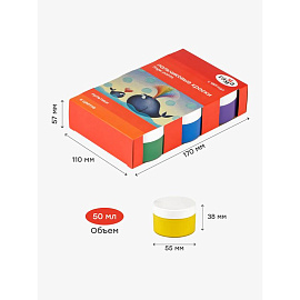 Краски пальчиковые Гамма Мультики 6 цветов по 50 мл