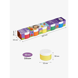 Краски пальчиковые Гамма Малыш 5 цветов по 50 мл