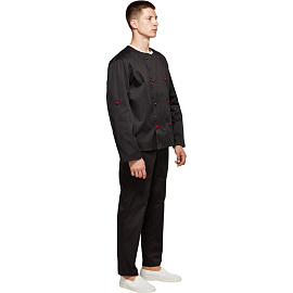 Китель поварской у23-КУ плюс мужской чёрный с длинным рукавом (размер 44-46, рост 182-188) фото Китель поварской у23-КУ плюс мужской чёрный с длинным рукавом (размер 44-46, рост 182-188)