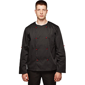 Китель поварской у23-КУ плюс мужской чёрный с длинным рукавом (размер 48-50, рост 182-188) фото Китель поварской у23-КУ плюс мужской чёрный с длинным рукавом (размер 48-50, рост 182-188)