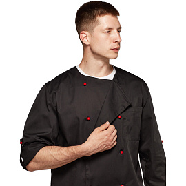 Китель поварской у23-КУ плюс мужской чёрный с длинным рукавом (размер 48-50, рост 182-188) фото Китель поварской у23-КУ плюс мужской чёрный с длинным рукавом (размер 48-50, рост 182-188)