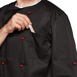 Китель поварской у23-КУ плюс мужской чёрный с длинным рукавом (размер 48-50, рост 182-188) фото Китель поварской у23-КУ плюс мужской чёрный с длинным рукавом (размер 48-50, рост 182-188)