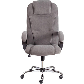 Кресло для руководителя Easy Chair Priority серое (флок, металл)