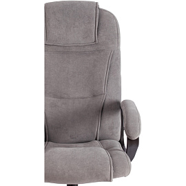 Кресло для руководителя Easy Chair Priority серое (флок, металл)