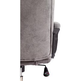 Кресло для руководителя Easy Chair Priority серое (флок, металл)